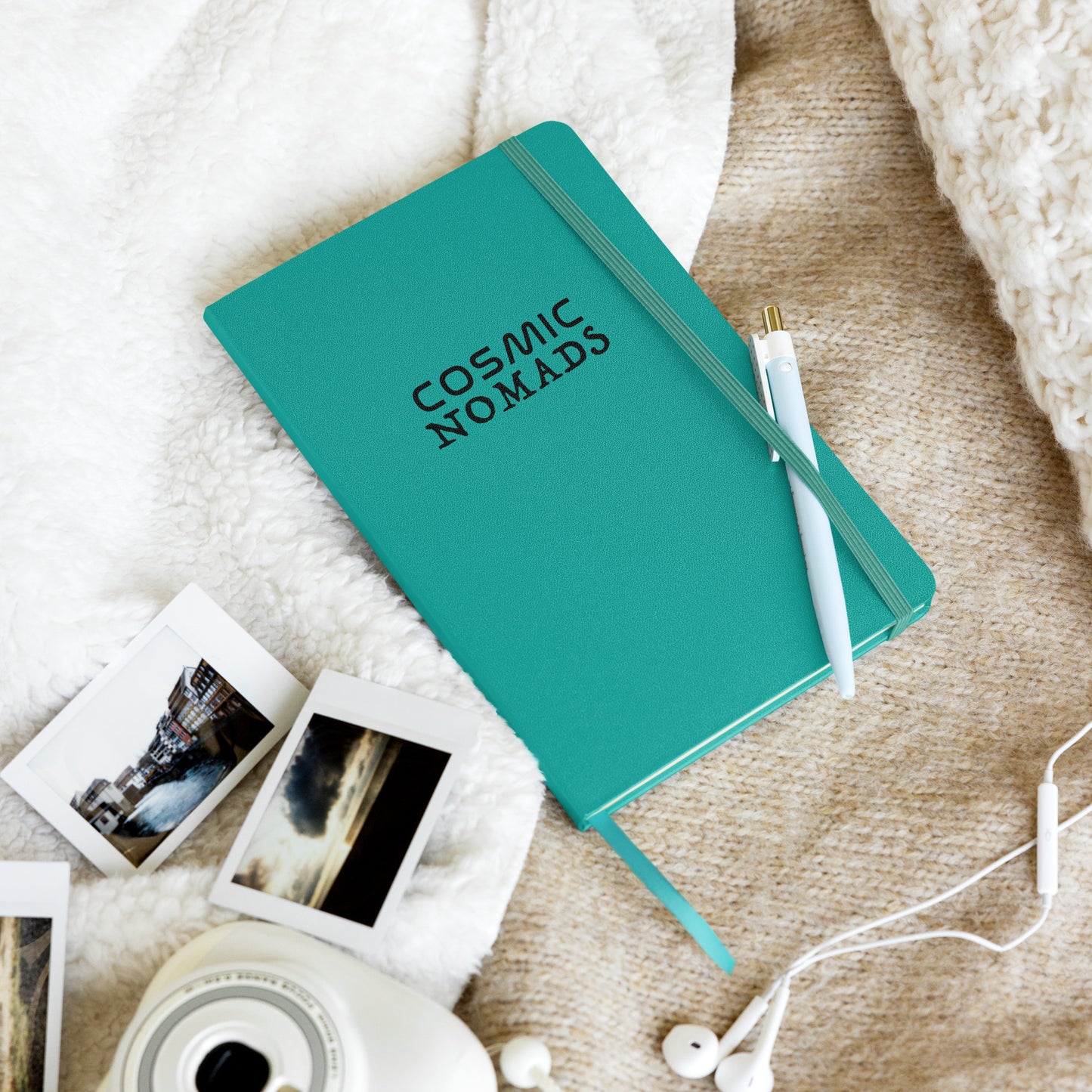 Cosmic Nomads Logo Hardcover notebook